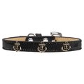 Mirage Pet Products Bronze Anchor Widget Dog CollarBlack Ice Cream Size 12 633-23 BK12